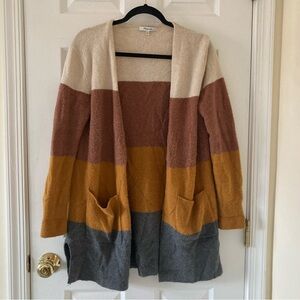 Madewell Colorblock Kent Cardigan Sweater, size XXS (runs big!)